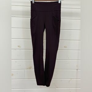 Lululemon Time To Sweat 7/8 Tight 25" Plum Shadow Size 2